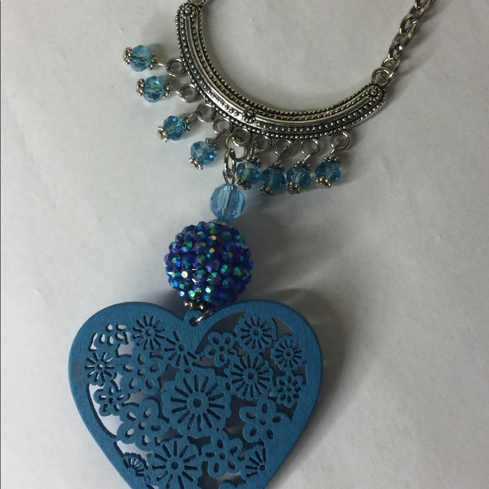 Blue Heart Shape Necklace